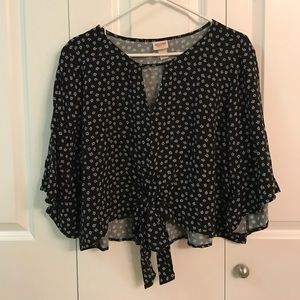 Mossimo flower blouse XL